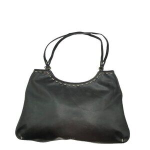 Y2K Black Faux Leather Shoulder Bag Purse Grunge Punk Emo Goth Whimysygoth XOXO